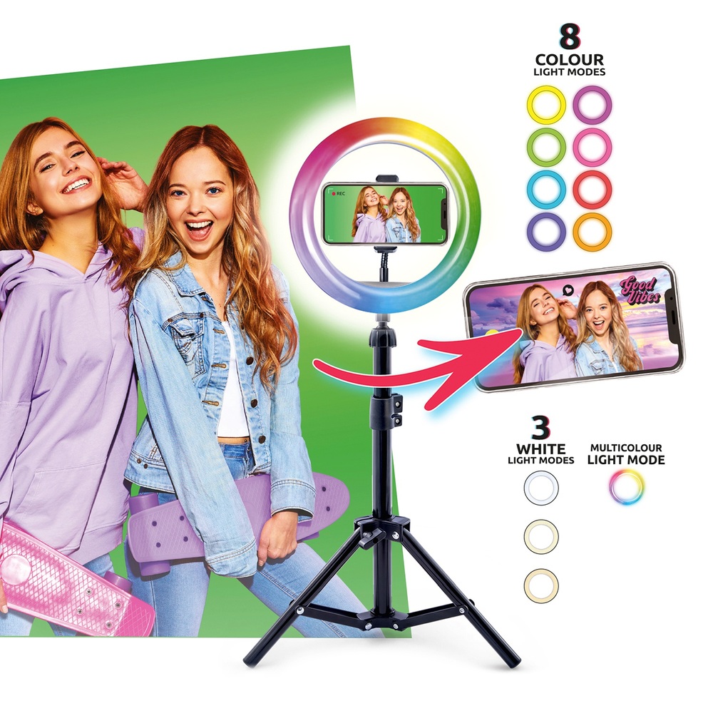 Studio Creator Video Maker mit 20 cm Farb-LED-Ringlicht