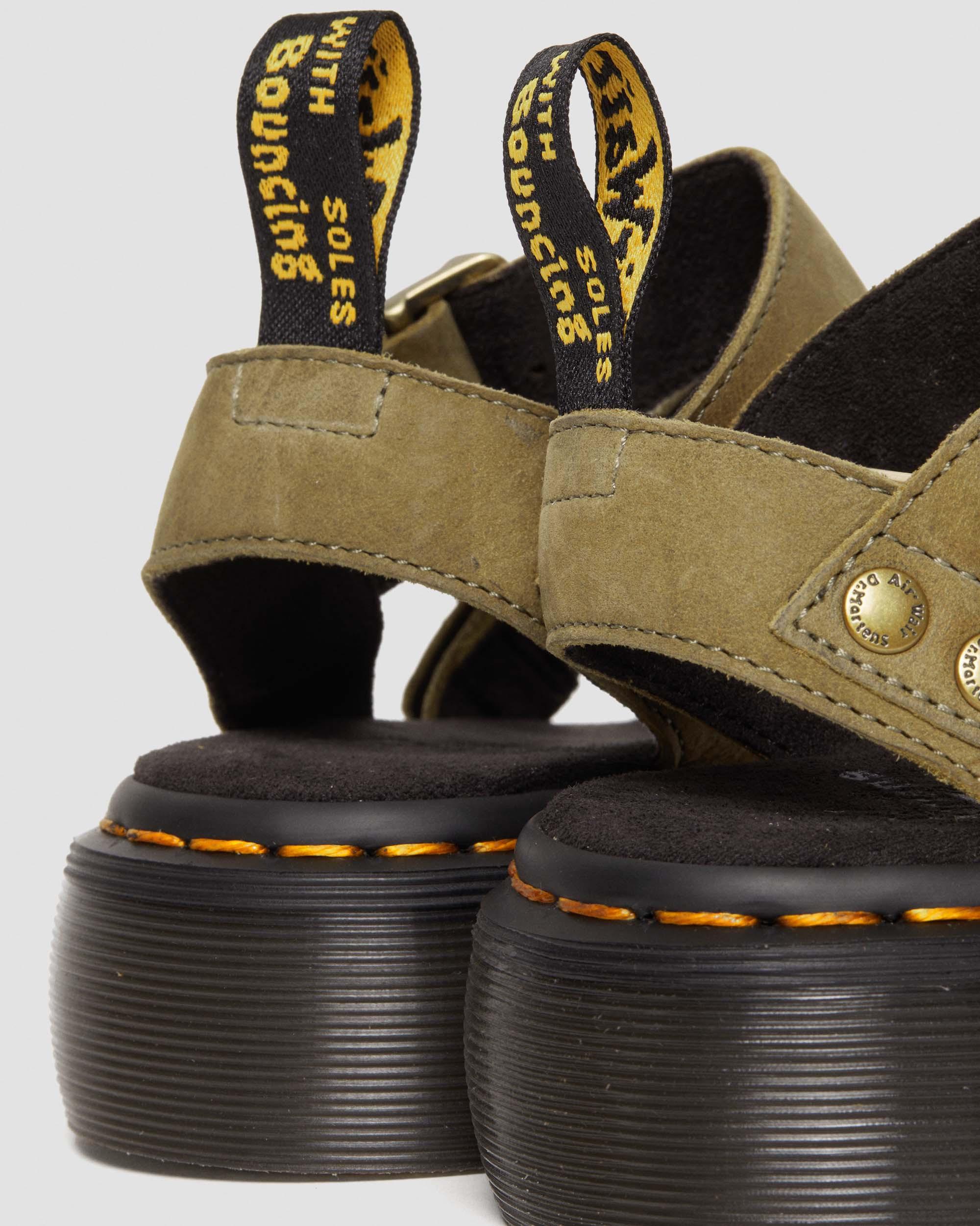 Gryphon Tumbled Nubuck Leder Plateausandalen