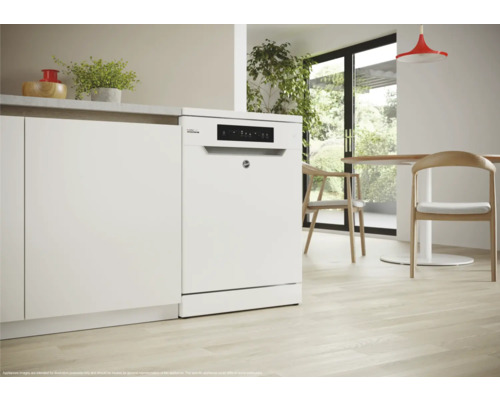 Hoover HF 3E7L0W vrijstaande vaatwasser, 60 x 85 x 60 cm, voor 13 couverts, 10,9 l inhoud, 47 dB(A)