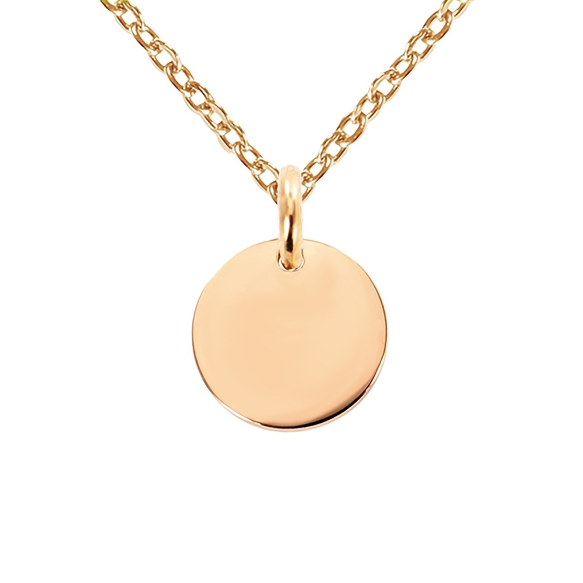 Collier Brillaxis petite médaille rosé