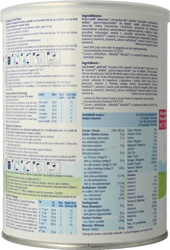 HIPP - Combiotik Zuigelingenmelk Bio - 1 L - Magere Melk - Natuurlijke Ingrediënten