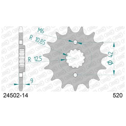 Kit chaine AFAM 520 Type Acier Origine