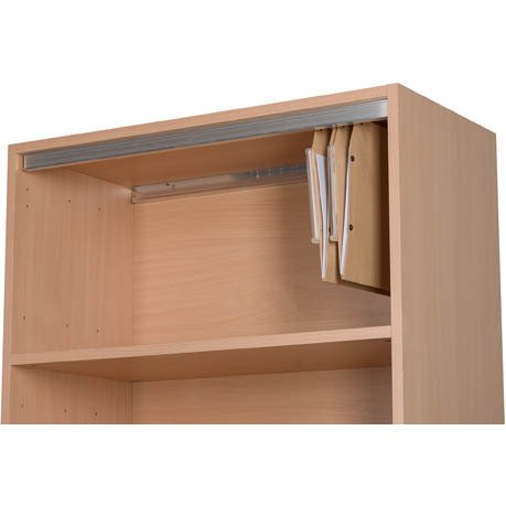 Jeu 2 rails pour dossiers suspendus longueur 75 cm pour tablettes bois L 80 cm