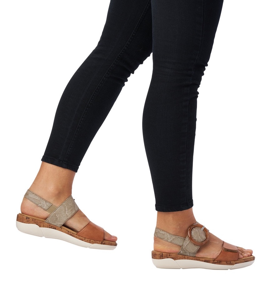 Remonte Keilsandalette  , Sommerschuh, Riemchensandale, praktische Klettverschlüsse