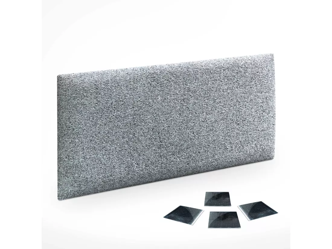 DHOME Lot de 1 Panneaux muraux en tissu auto-adhésifs Panneaux muraux absorbants acoustiques Protection contre les chocs (Gris perle, 60x40cm, x1)
