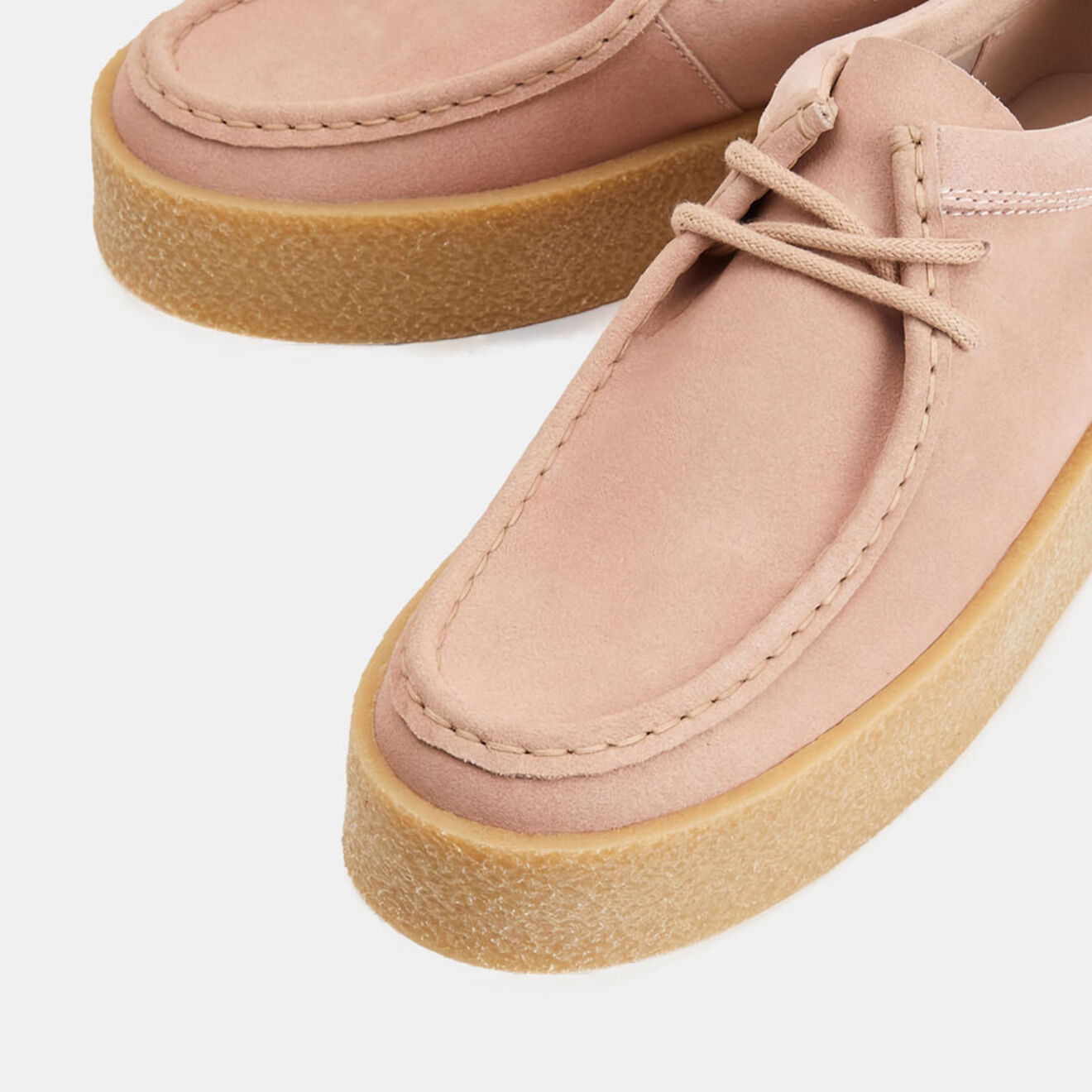 Tommy Hilfiger Mocassins en Velours de Cuir Wallabee roses