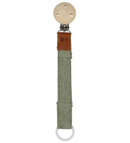 Fabelab Schnullerketten - 2er-Pack - Olive Chambray/Blue Spruce