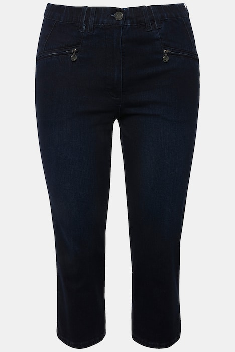 7/8-Jeans Mony, Elastikbund, Reißverschlusstaschen