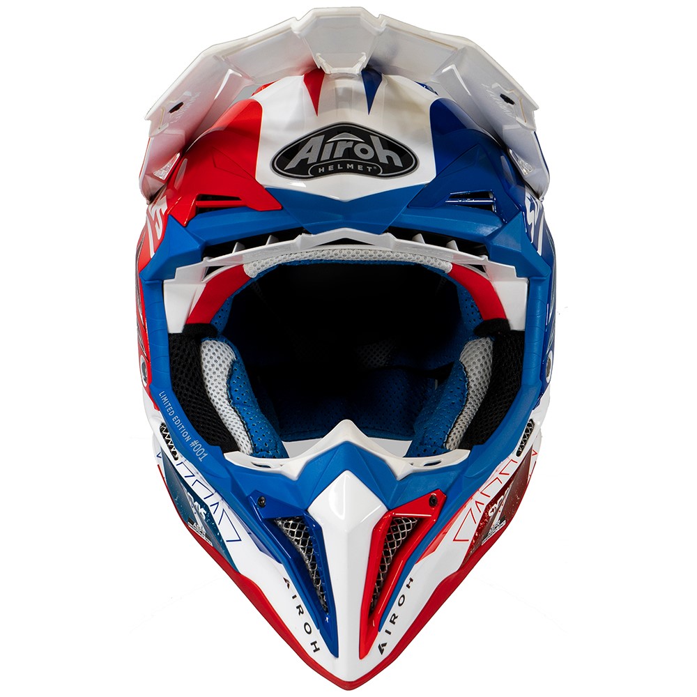 Airoh - Casque Aviator 3 Six Days Blanc / Rouge / Bleu
