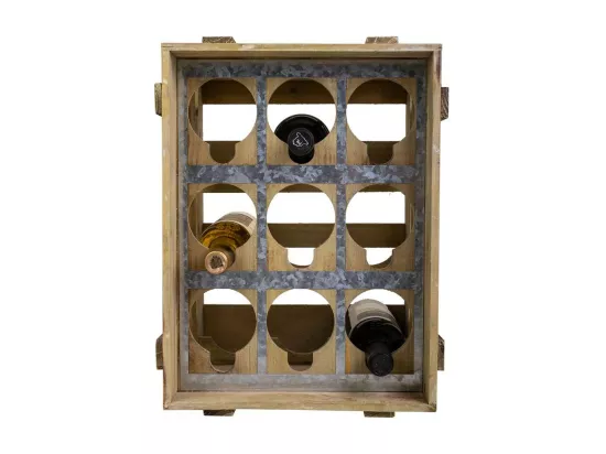 Tiroir casier à vin en bois marron 33x32,5x43h