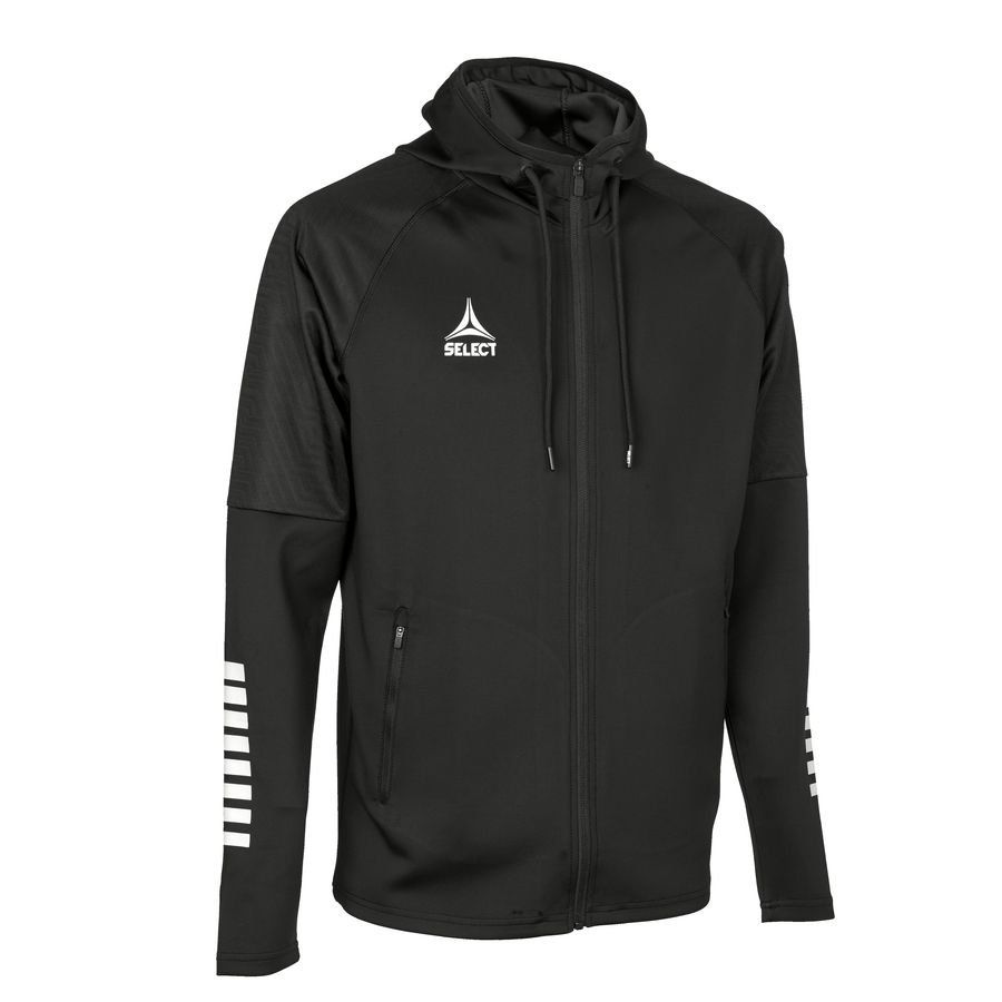 Select Sweat à Capuche Full Zip Monaco v24 - Noir/Blanc