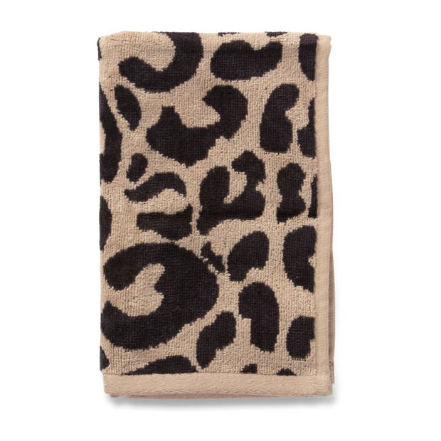Blokker Gastendoek Tijger - 30x50 cm - Beige/Zwart