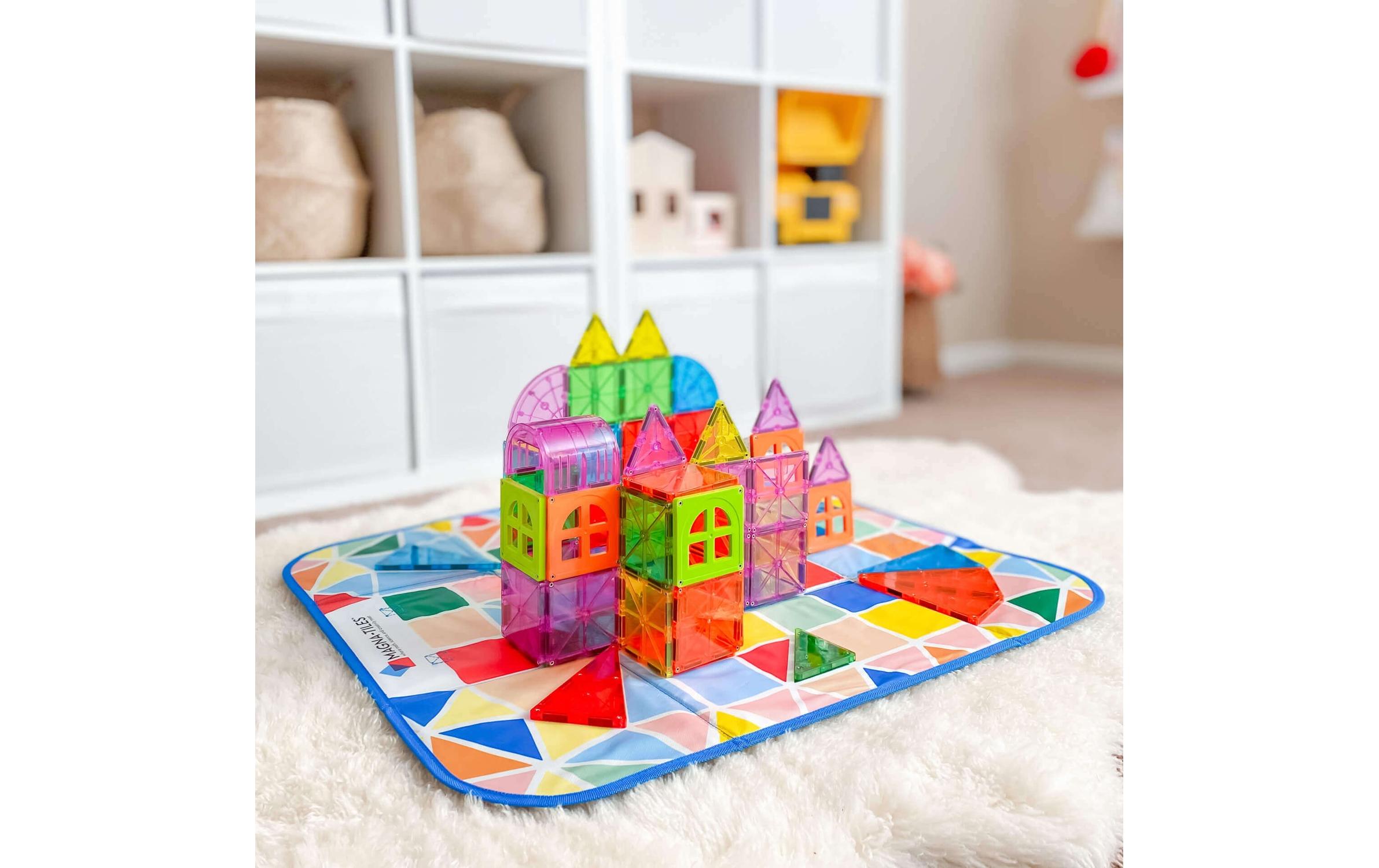 Aufbewahrungsbox und SpielmatteAufbewahrungslösung für magnetische Bausteine