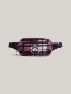 Bolsa de cintura infantil com estampa xadrez