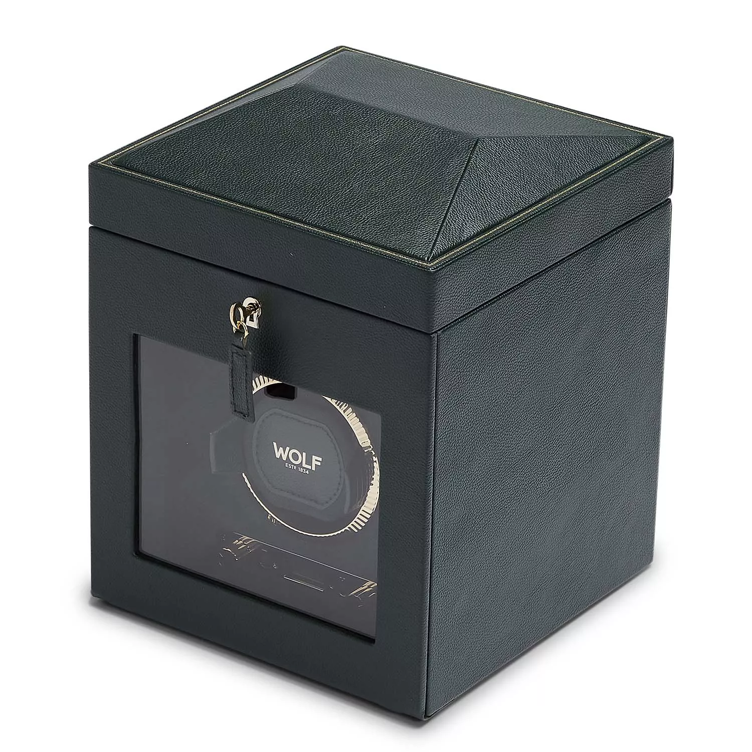 Wolf British Racing Green Watch Winder 1 ur Grøn Imiteret Læder 792141