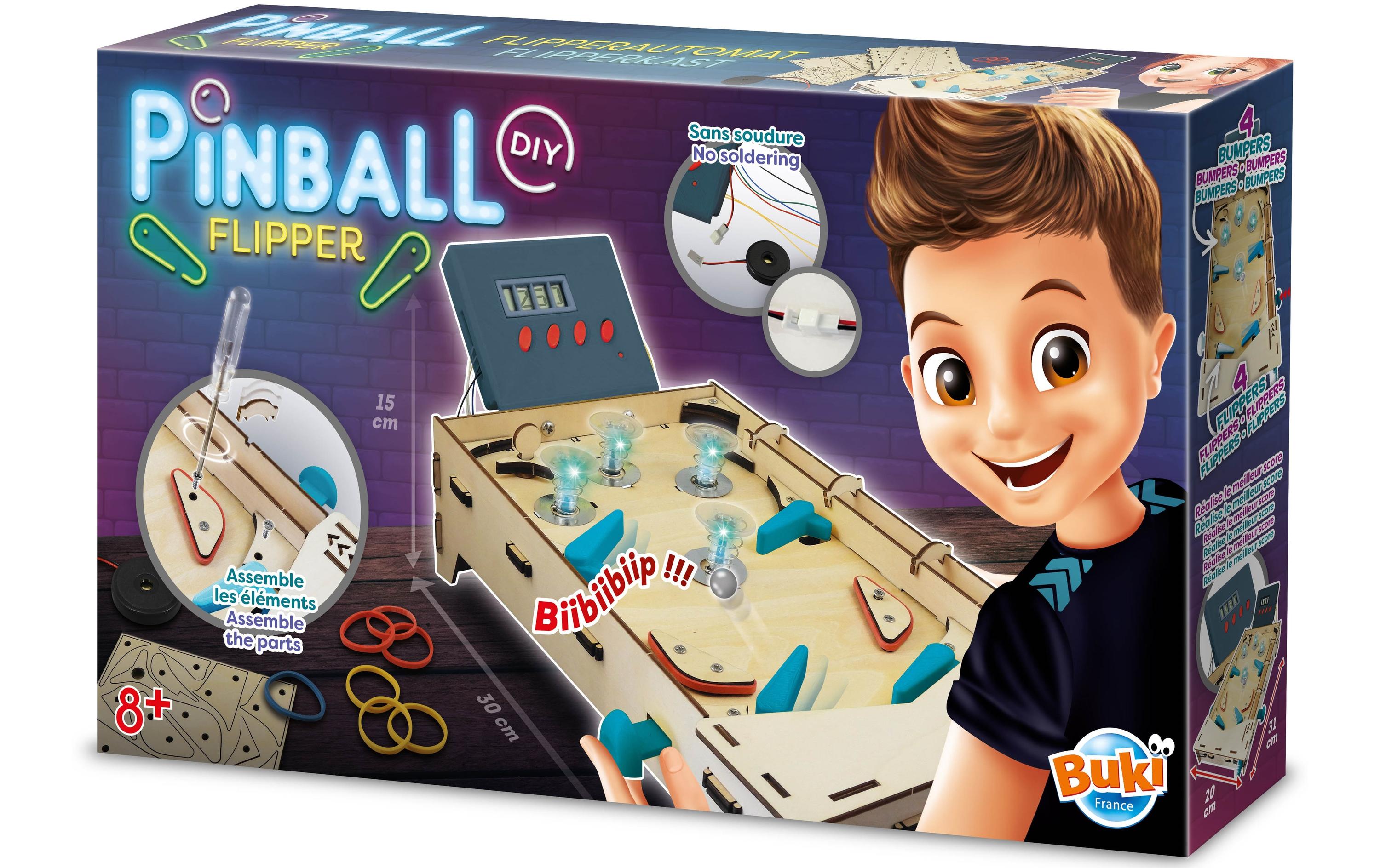 Experimentierkasten DIY Pinball: FlipperSet zum Zusammenbau eines eigenen Flipperautomaten