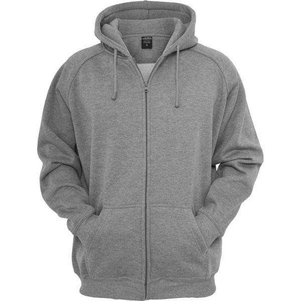 Urban Classics Sweatshirt Zip Cotton Big Cinzento 5XL Homem