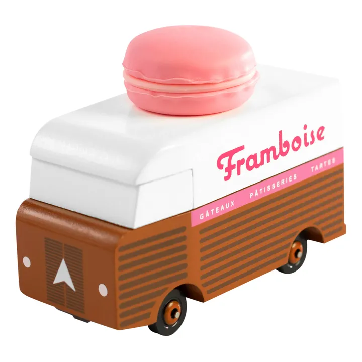 Candylab Voiture Macaron framboise en bois