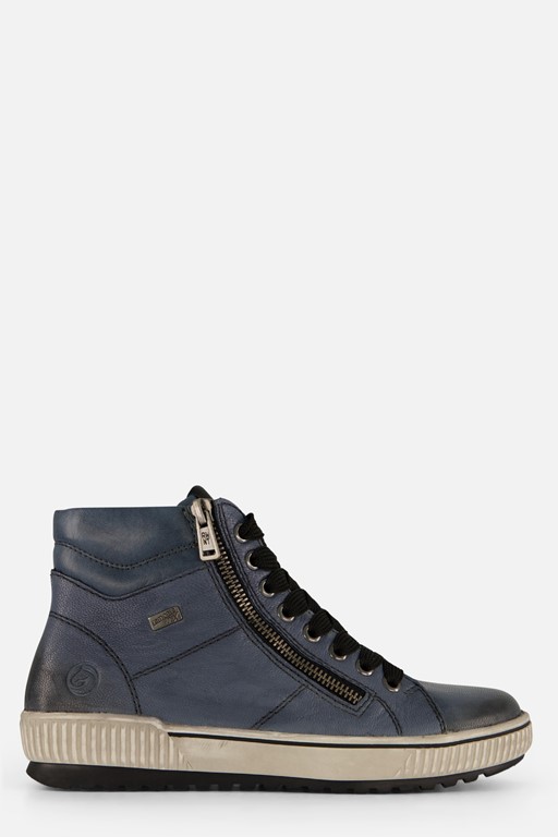 Remonte Veterboots blauw Leer