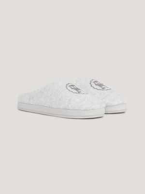 Pantufas de feltro com monograma TH