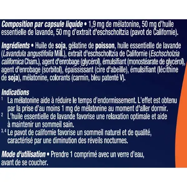 Valdispert Complément Alimentaire Sommeil 4 Actions Mélatonine 1,9mg 30 Capsules