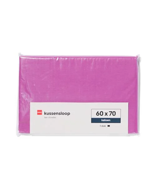 Taie d'oreiller coton doux 60 x 70 violet