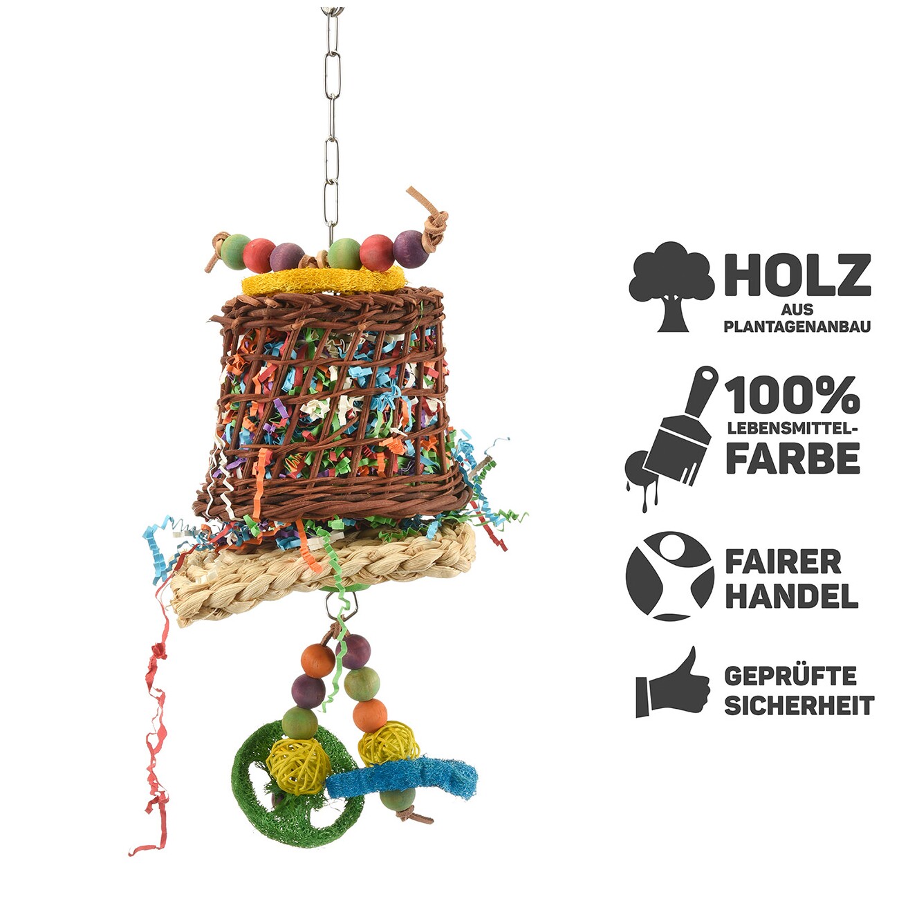 Wagner Papageienspielzeug Color Bell Fun