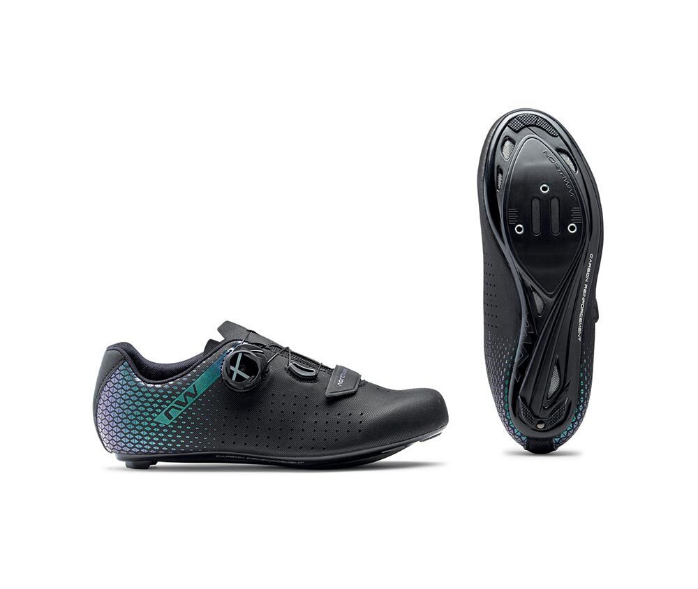 Northwave Core Plus 2 Wielrenschoenen Zwart/Iridescent Dames