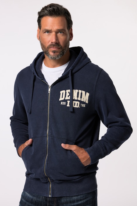 JP 1880 Sweatjacke, Kapuze, Vintage Look, bis 8 XL