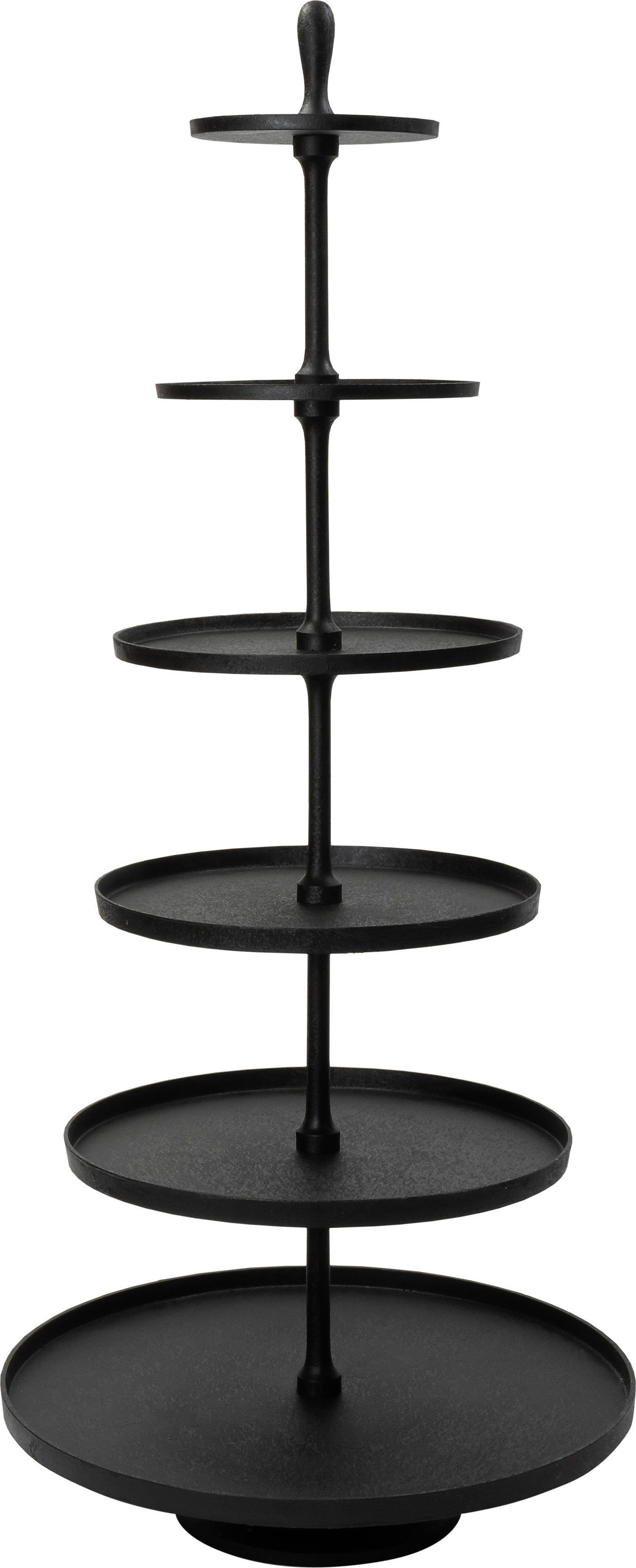 Intratuin etagère Linde zwart D 80 H 190 cm