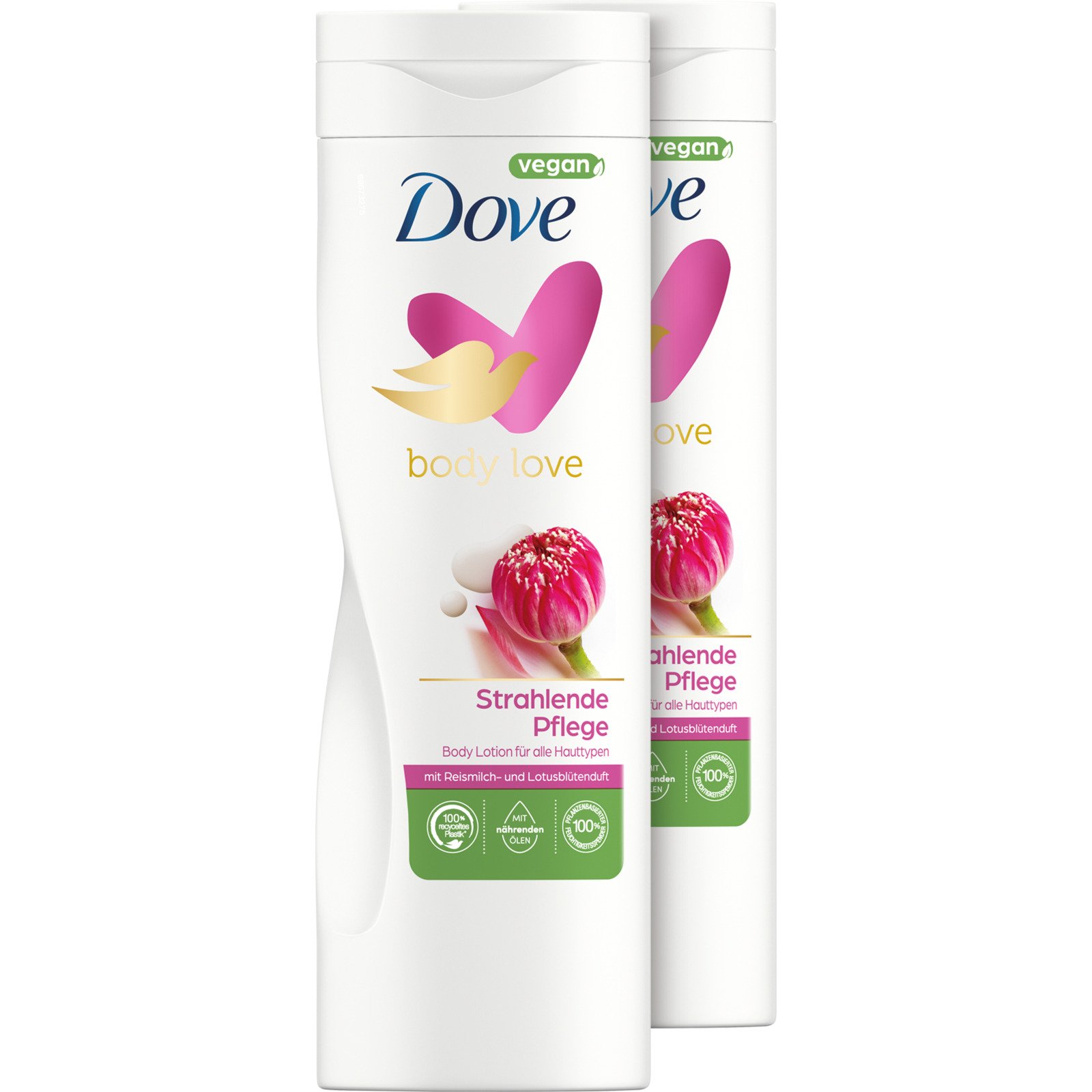 Dove Bodylotion Reiswasser und Lotusblüte 2 x 400 ml