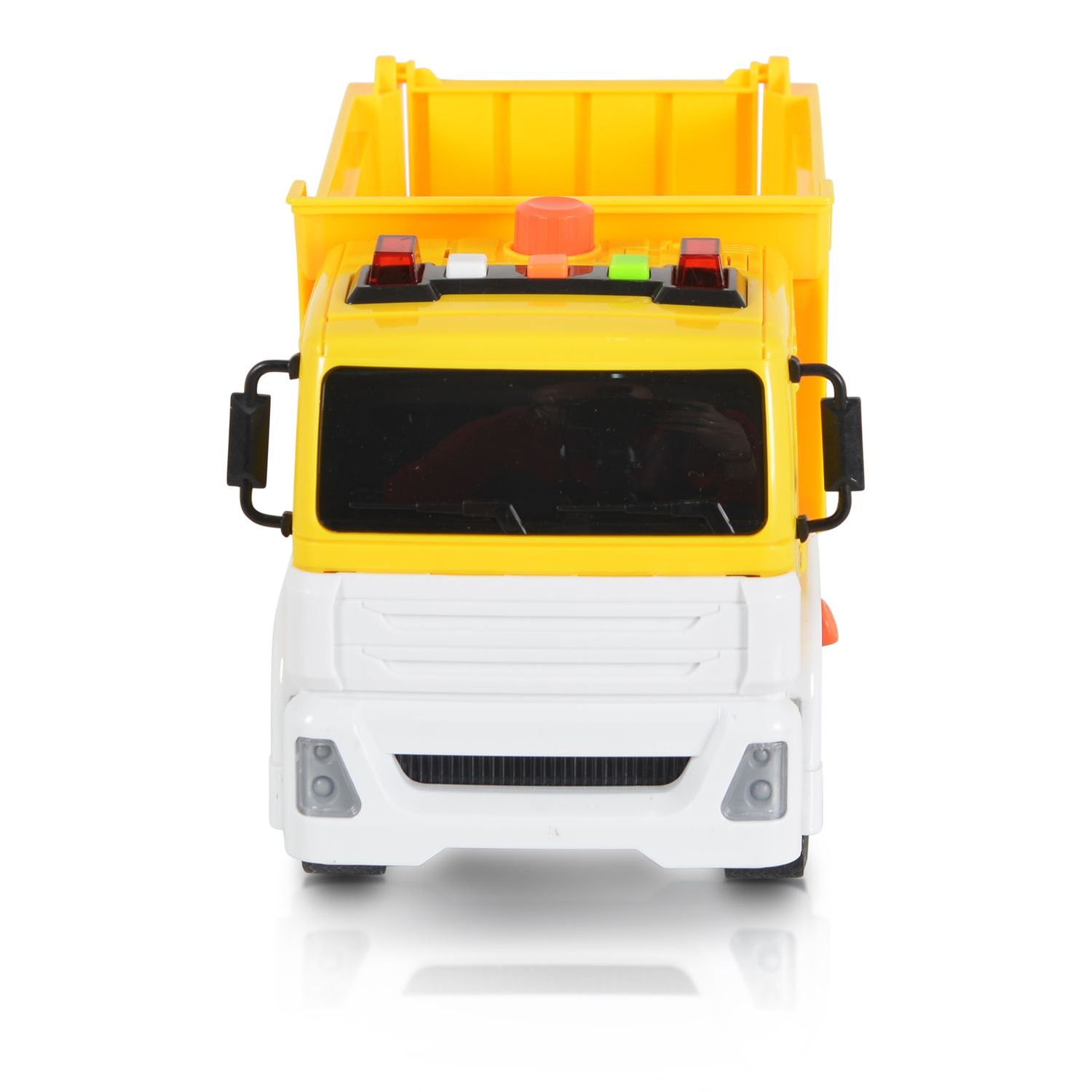 Moni Spielzeug-LKW Muldenkipper 1:12 Sound- und Lichteffekte Kippfunktion Dumper gelb