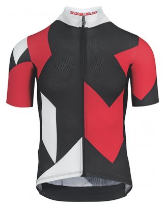 Maillot Manches Courtes Assos Rock Rouge National Noir