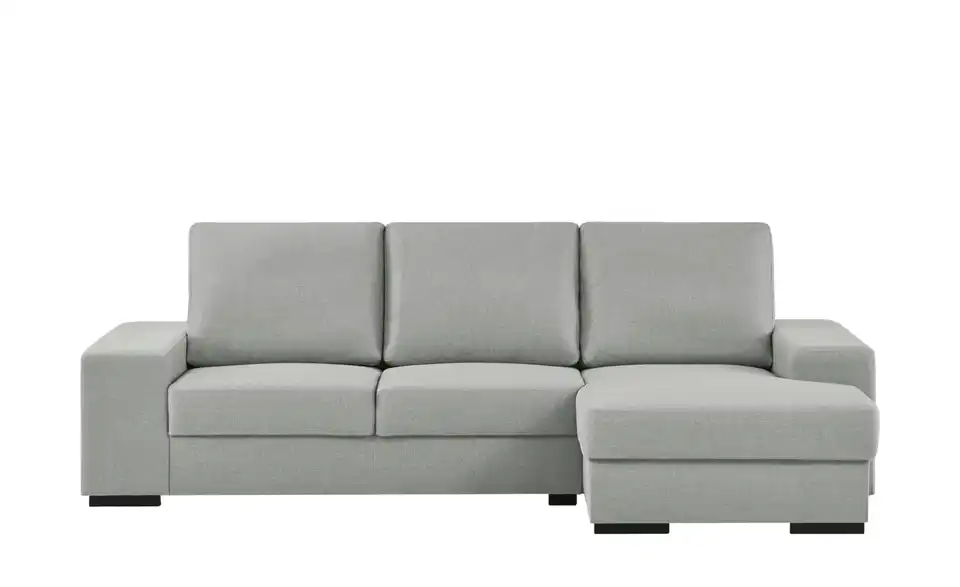 Ecksofa Rome Hellgrau rechts Webstoff
