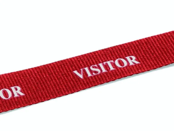 Tekstilhalsbånd Durable 20 VISITOR rød - (10 stk.)