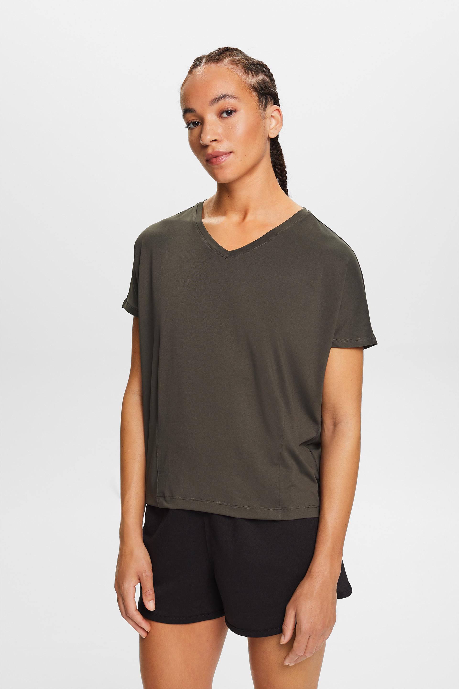 T-shirt de sport à encolure en V doté de la technologie E-DRY