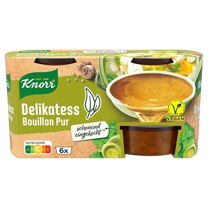 KNORR Bouillon Pur 6er-Pack, Delikatess