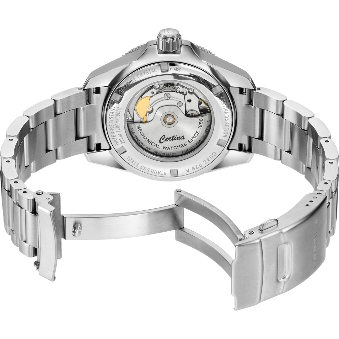 Certina DS Action GMT Powermatic 80 Schwarz / Grün
