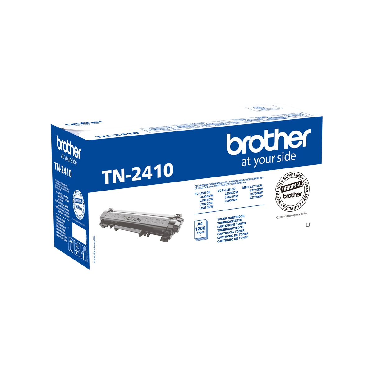 Brother tonerpatron TN-2410 Sort (standardstørrelse)