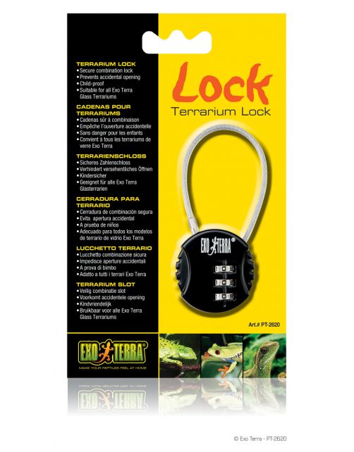 Exo Terra Cijferslot Metaal Lock - Accessoires - Zwart per stuk
