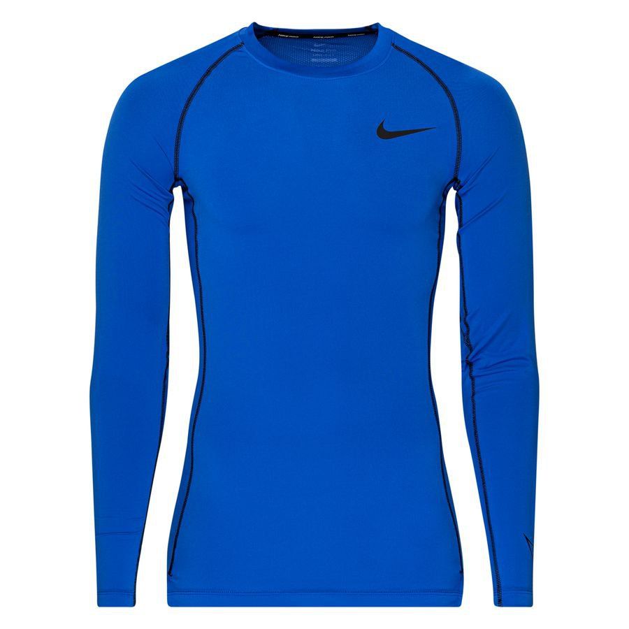 Nike Pro Top Dri-FIT - Bleu/Noir Manches Longues