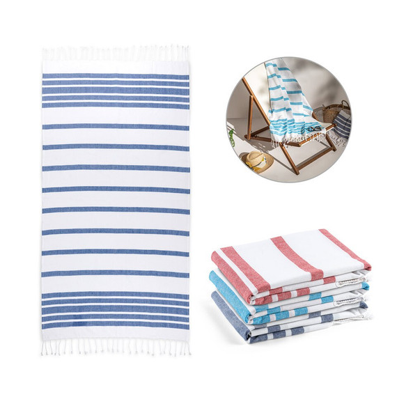 hi!dea 99159 - Serviette de plage en coton (70% recyclé) et polyester (30% recyclé) (180 g/m²)