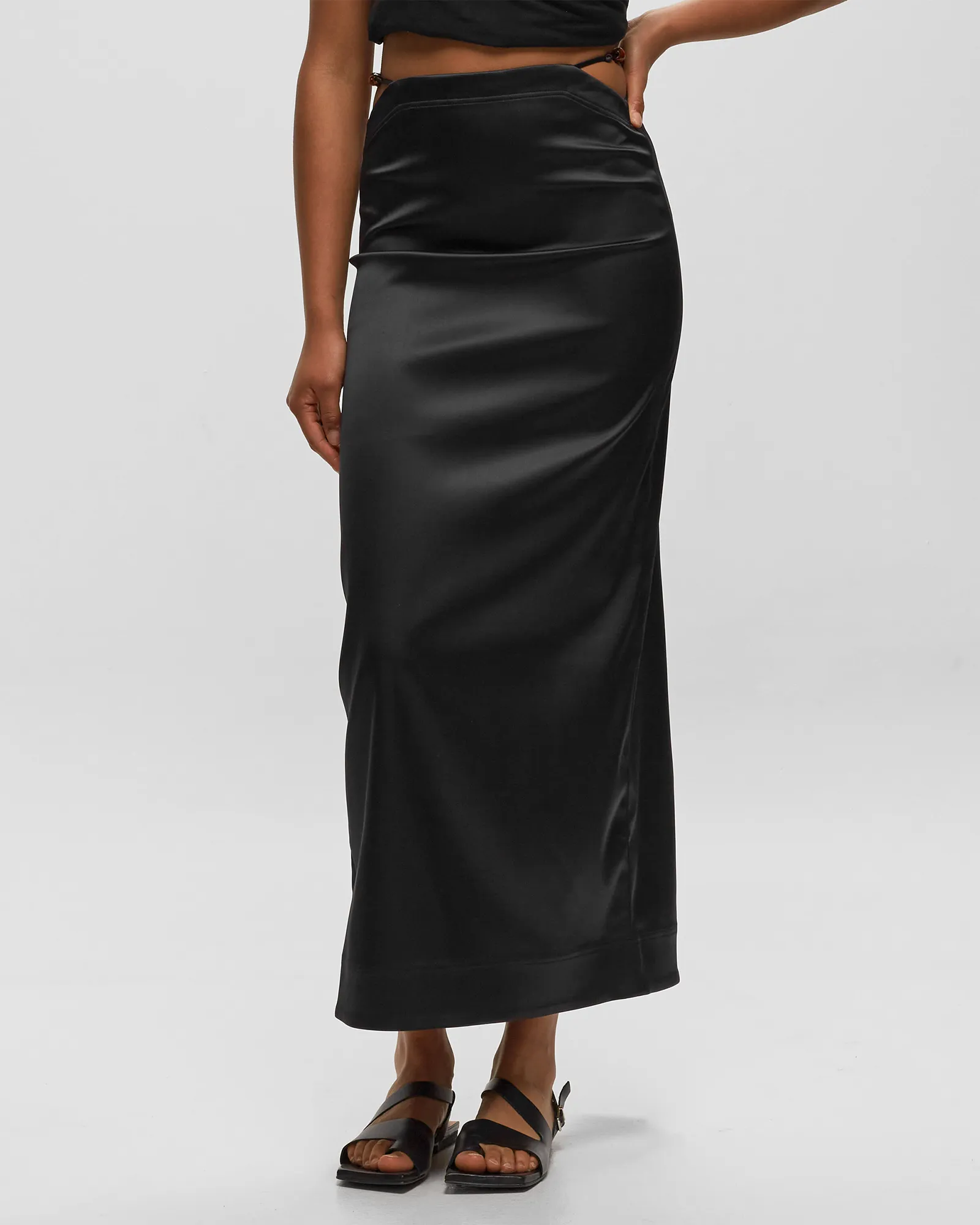 Ganni Double Satin Maxi Skirt