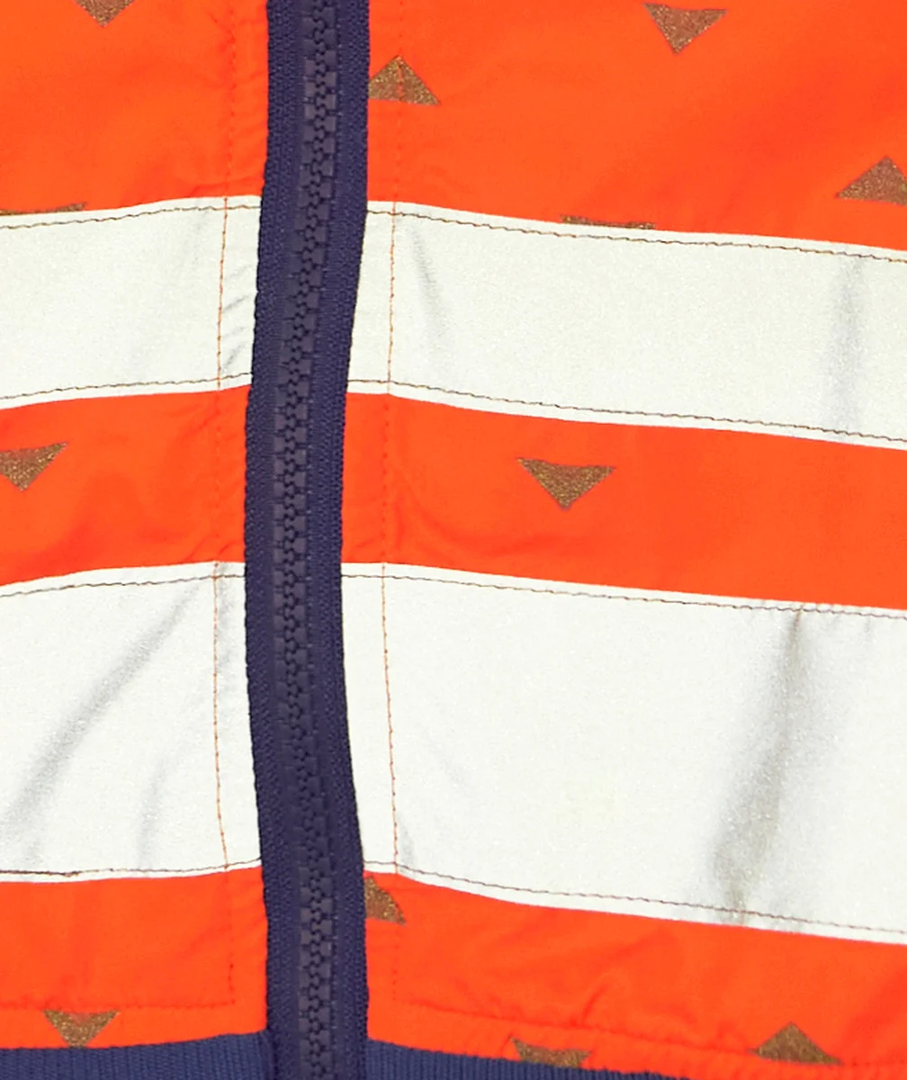 GOFLUOGILET DE SÉCURITÉ ORANGE JACKSON AVEC IMPRIMÉ TRIANGLE