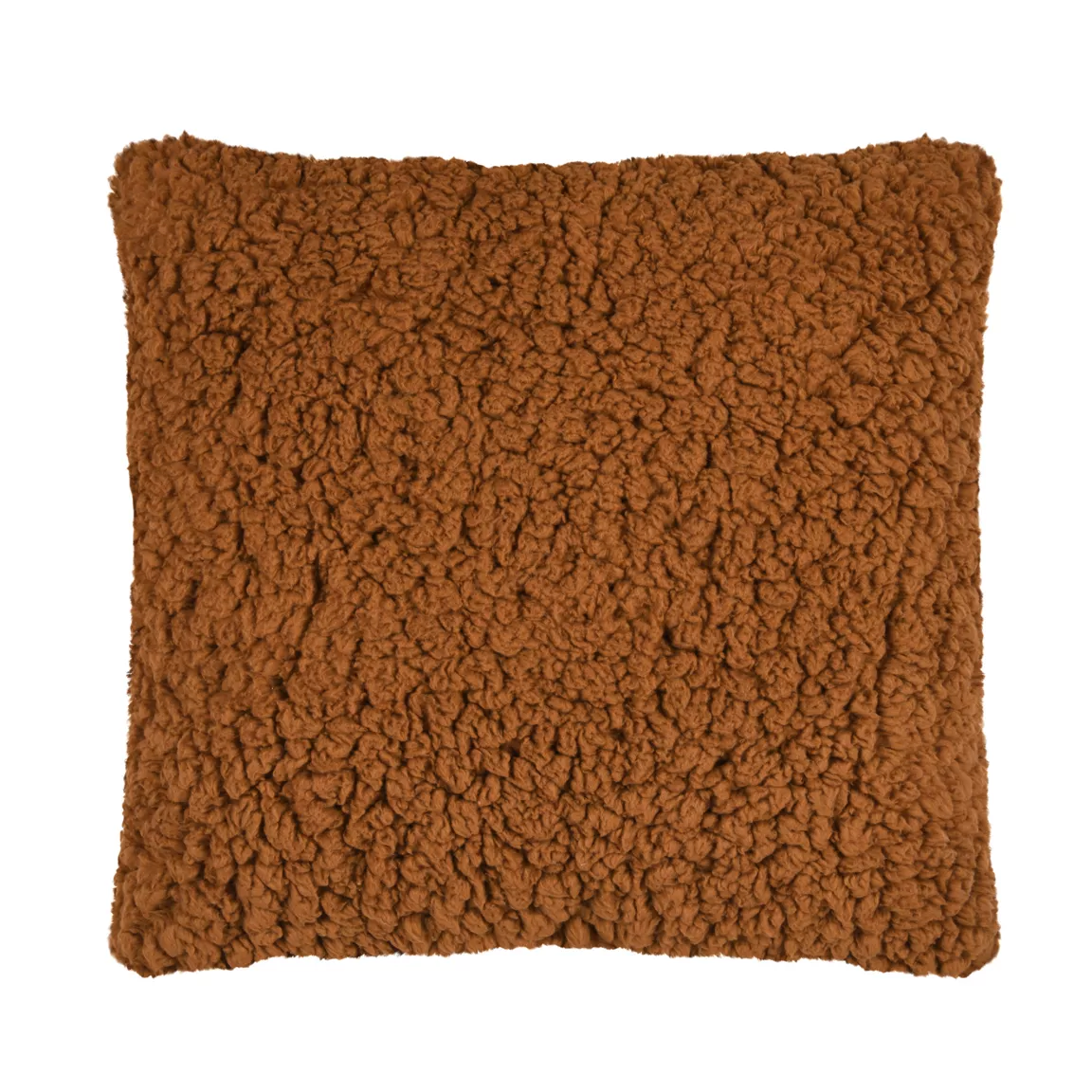 Coussin carré fausse fourrure (50 x 50 cm) Dudley Terracotta