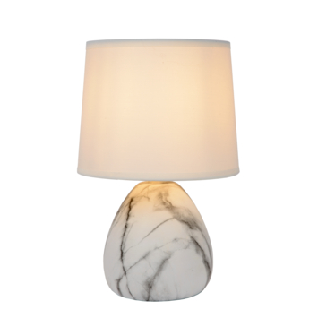 Lucide MARMO tafellamp Ø 16 cm Wit