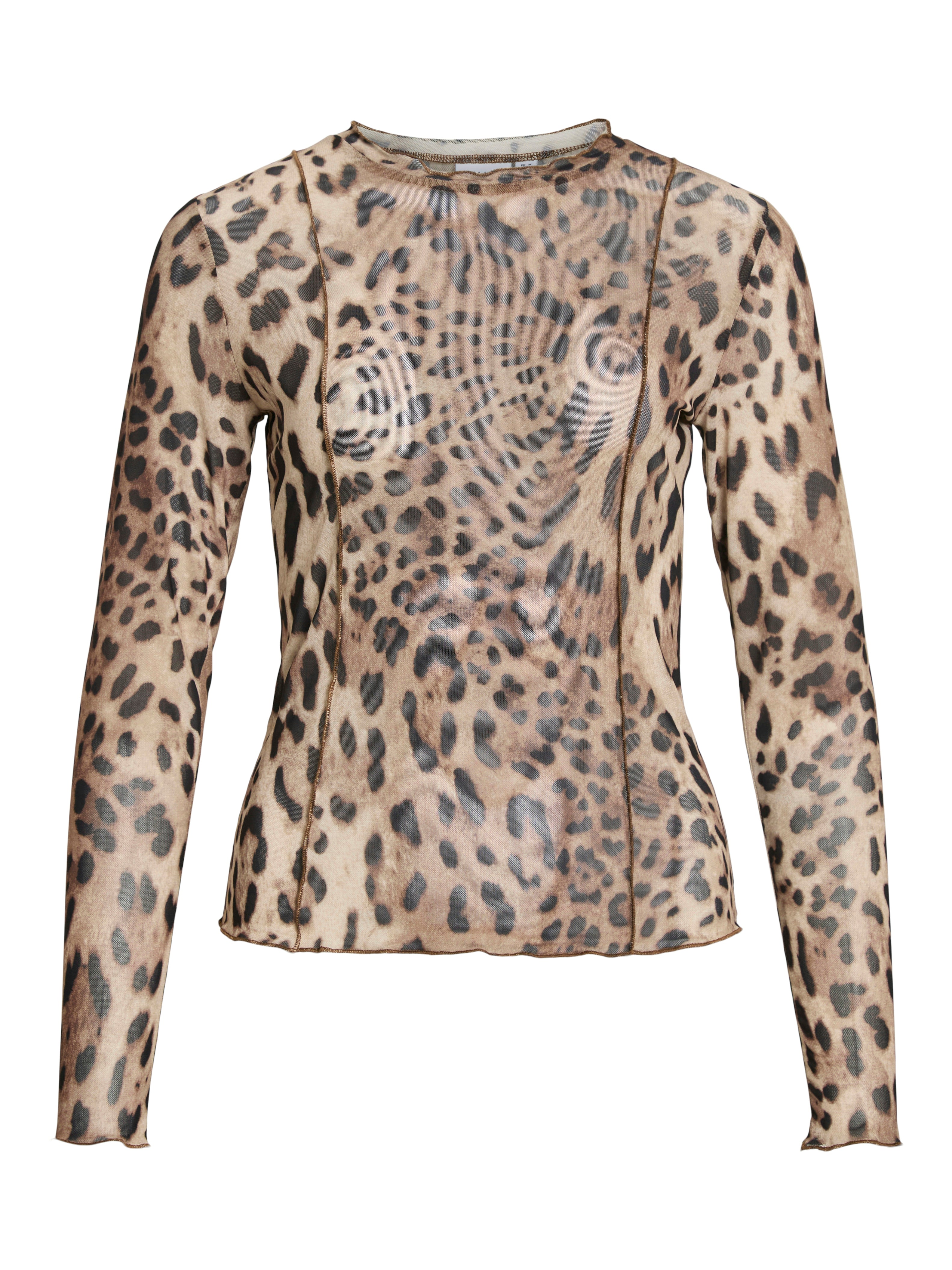 Vila  Vininna L/S Mesh bluse - sort
