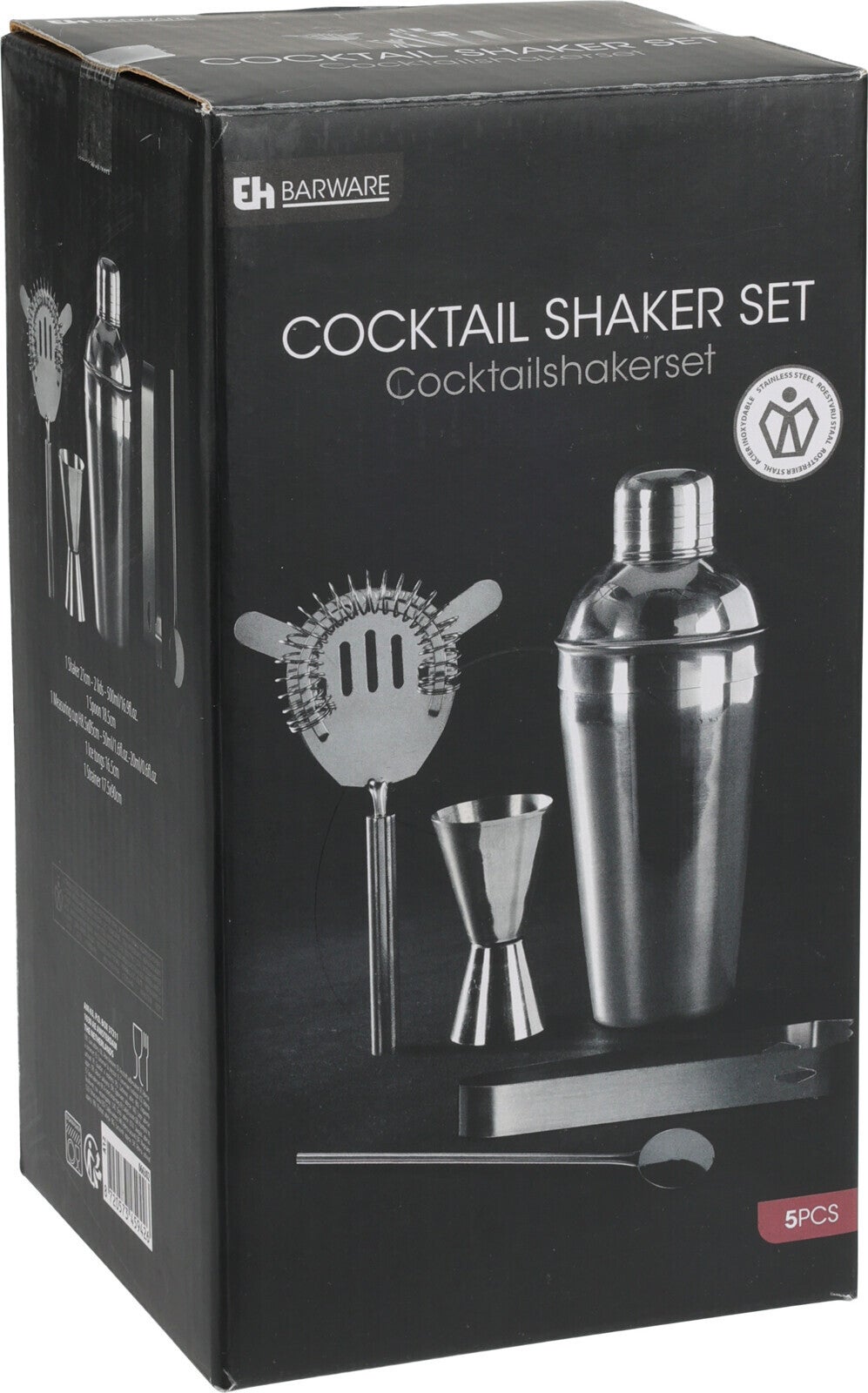 Excellent Houseware cocktailshakerset 5-delig