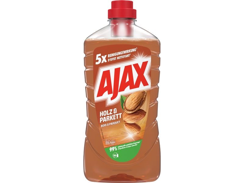 Ajax Bodenreiniger Holz & Parket 1 l Hochwertiger Allzweckreiniger mit Mandelduft