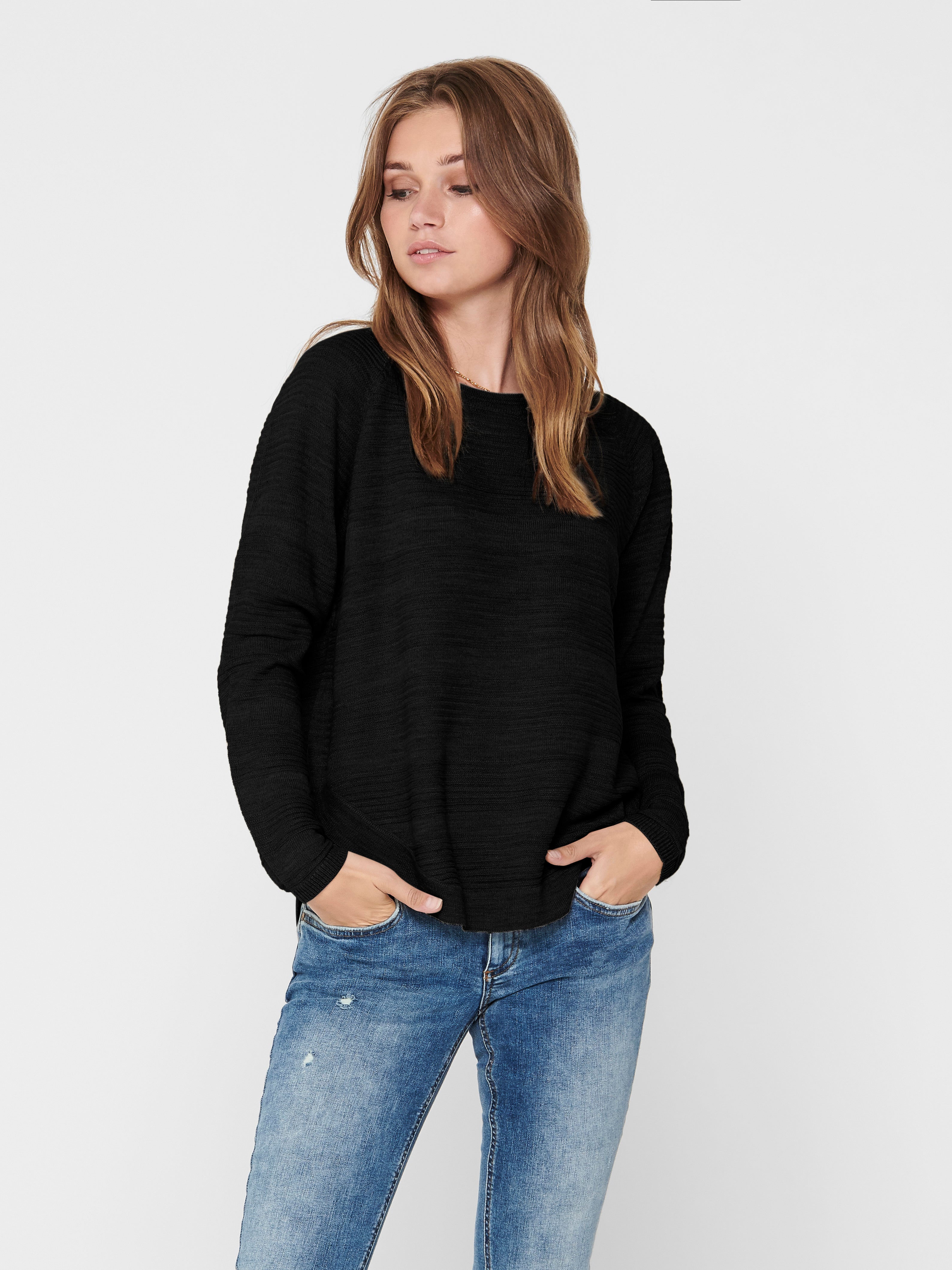 ONLCAVIAR Strickpullover Black
